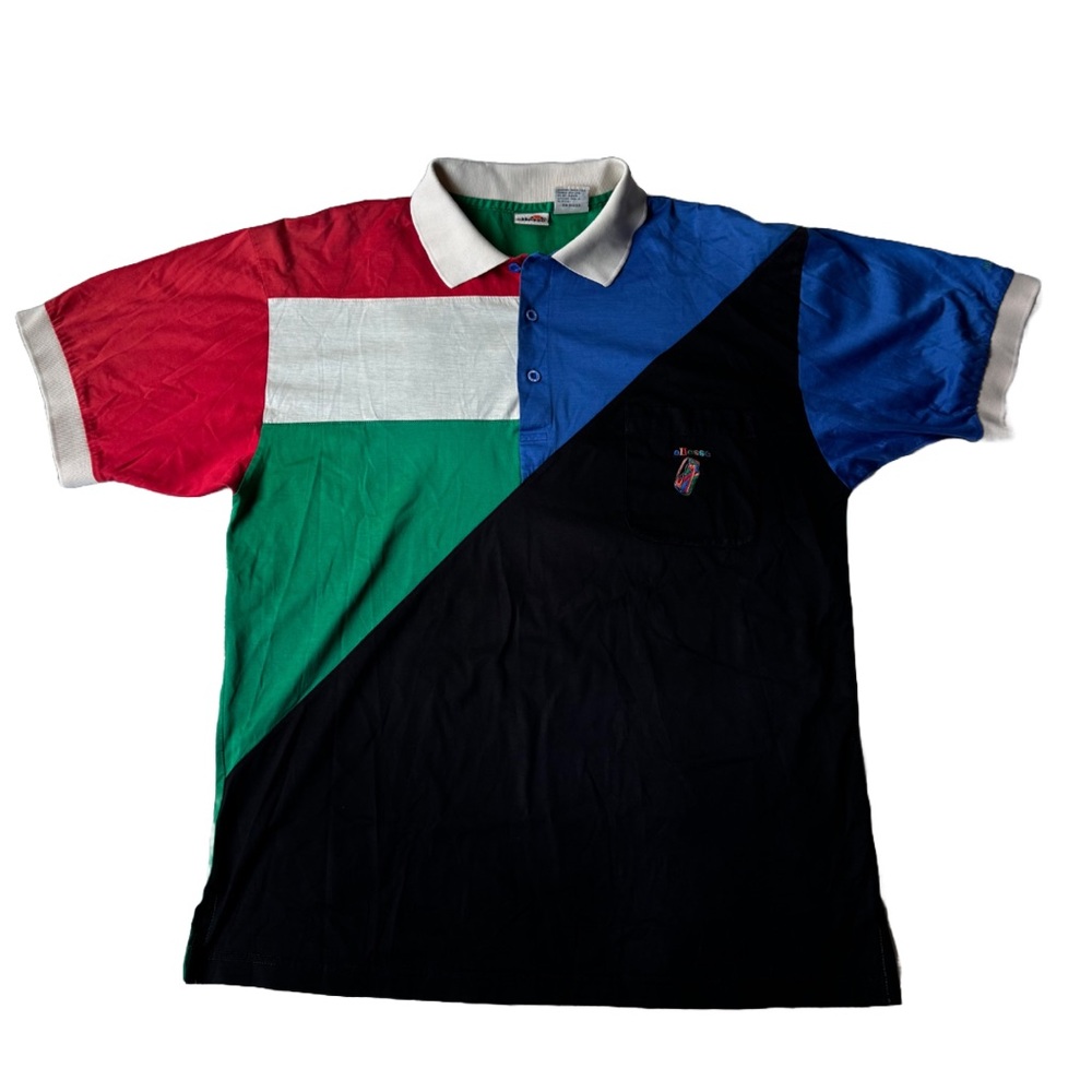 Cool Multi Colored Ellesse Vintage Mens Golf Polo Size Large